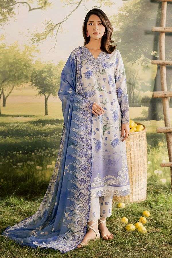 Bloom Embroidered Printed Doria Lawn 2026 by Nureh